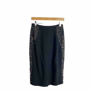 ZIMMERMANN Skirt 1 Black Pencil Straight Sheath Lace Illusion Cocktail